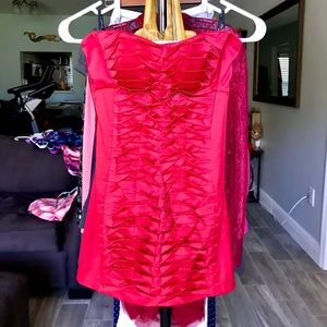 SOLD. Bebe red strapless dress